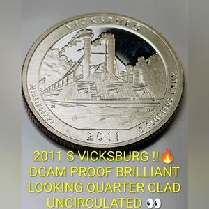 ‼️2011 S Vicksburg Quarter 🌜 CLAD UNCIRCULATED DCAM PROOF 🇺🇸🆕